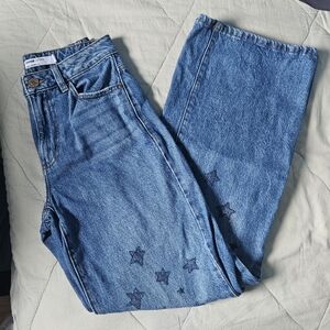 GARAGE Wide Leg Star Print Denim W 24 / Size 0
